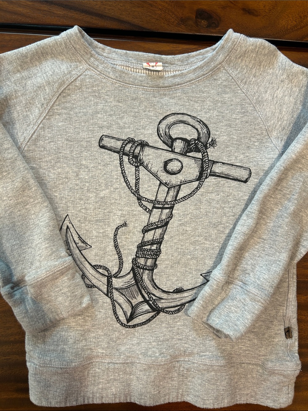 Appaman Grey Anchor Sweatshirt - Sz 8